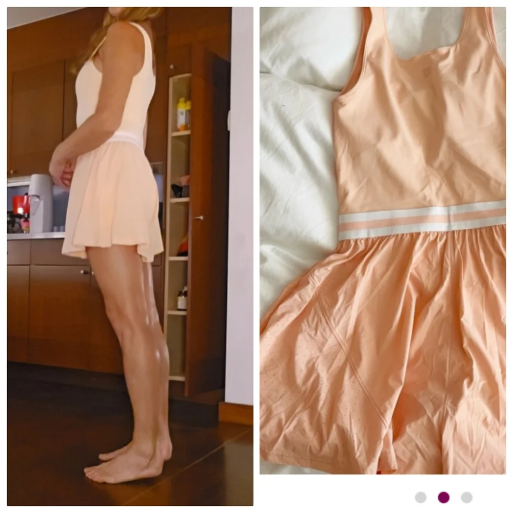 Wilson Peach Pastel Tennis To Golf Banded Dress Style Rare Floaty Romper s - Picture 6 of 11